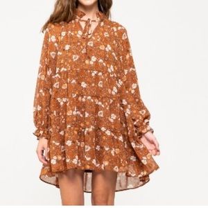 August Sky Women’s Tiered Shift Mini Dress